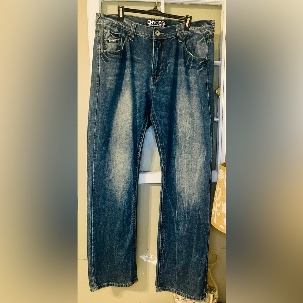 Enyce Blue Denim Men’s Jeans Size 38x34 A Sean Combs Co. Dark Wash Straight
